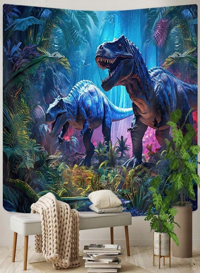 GOAOK Dinosaur Tapestry for Boys Room Decor, Wild Anicient Animals Wall Tapestries, Nature Forest Fairytales Dinosaur Tapestry Wall Hanging Inches for Bedroom Living Room Dorm Room?60"X40" - Image 5